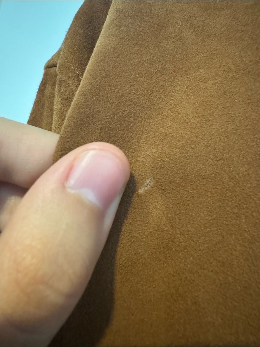 Baracuta Genuine Suede Leather Overshirt Shacket Cognac Brown - Size Large - Picture 9 of 10